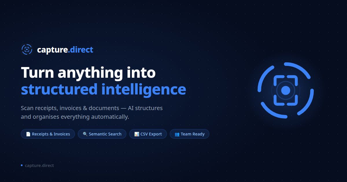 Capture Direct — Scan Receipts, Invoices & Documents Instantly